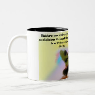 Caneca De Café Em Dois Tons mão de Jesus