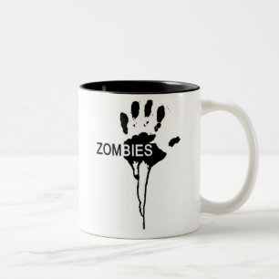 Caneca De Café Em Dois Tons Mão do zombi