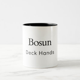 Caneca De Café Em Dois Tons Mãos do Deck Bosun