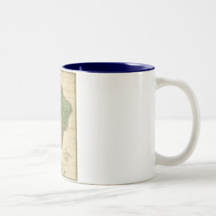 Caneca De Café Em Dois Tons Mapa 1826 de Ámérica do Sul do vintage por Antho