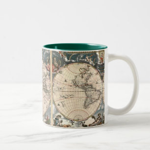 CANECA DE CAFÉ EM DOIS TONS MAPA ANTIGO