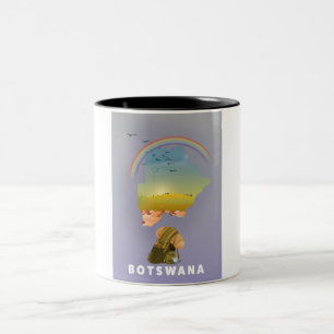 Caneca De Café Em Dois Tons mapa Botsuana