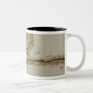 Caneca De Café Em Dois Tons Mapa da ilha de Santo Domingo