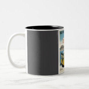 Caneca De Café Em Dois Tons Mapa da Viagens vintage italiana