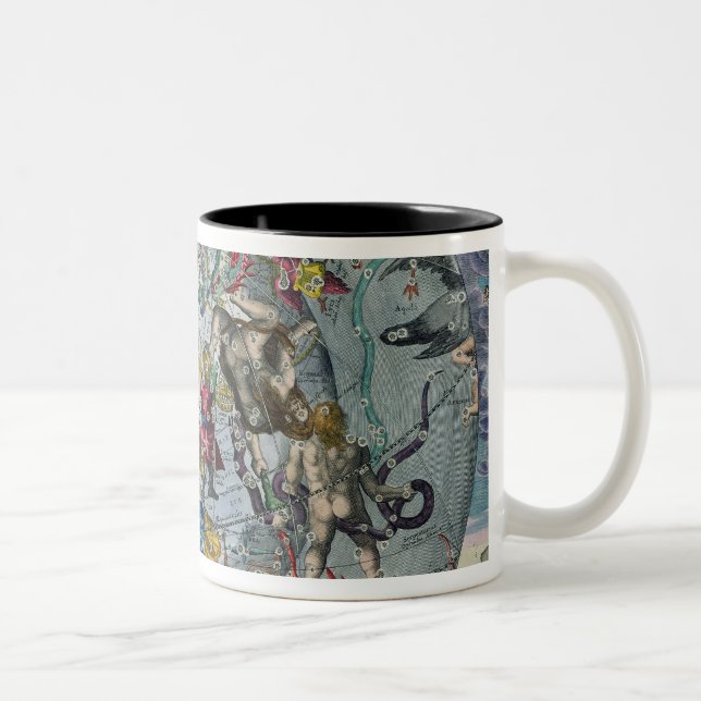 Caneca De Café Em Dois Tons Mapa das constelações do norte (Direita)