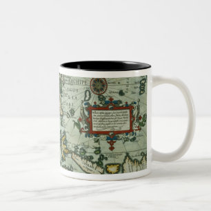 Caneca De Café Em Dois Tons Mapa das Índias do leste, bar. 1635 em Amsterdão