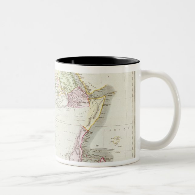 Caneca De Café Em Dois Tons Mapa de África, 1821 (Direita)