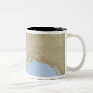 Caneca De Café Em Dois Tons Mapa de Alaska 3