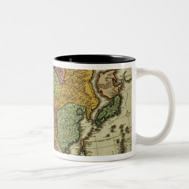 Caneca De Café Em Dois Tons Mapa de Ásia, Nuremberg, c.1730 (Direita)