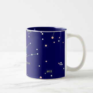 Caneca De Café Em Dois Tons Mapa de estrela da NASA
