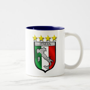 Caneca De Café Em Dois Tons mapa de italia da bandeira de Italia do protetor