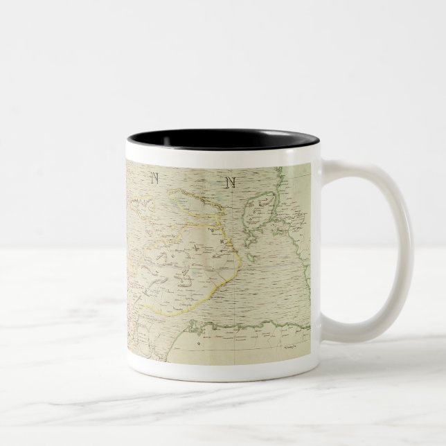 Caneca De Café Em Dois Tons Mapa de Kutch e de Runn, India, 1854 (Direita)
