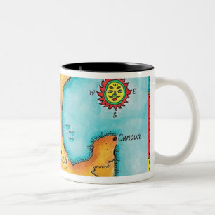 Caneca De Café Em Dois Tons Mapa de México