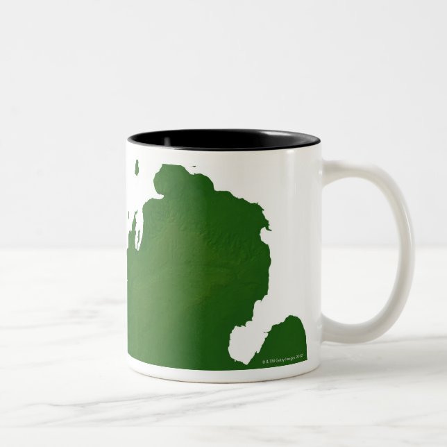 Caneca De Café Em Dois Tons Mapa de Michigan (Direita)