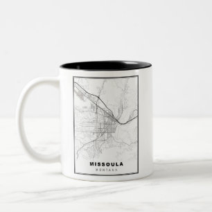Caneca De Café Em Dois Tons Mapa de Missoula