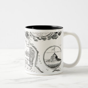Caneca De Café Em Dois Tons Mapa de St Petersburg