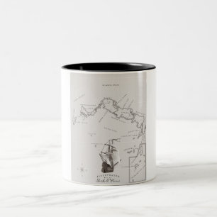 Caneca De Café Em Dois Tons Mapa de Turks e Caicos