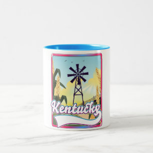 Caneca De Café Em Dois Tons Mapa de viagem da Ilha Bathurst Canadá