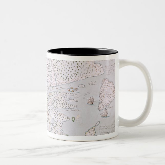 Caneca De Café Em Dois Tons Mapa do estuário 2 do St. Lawrence (Direita)