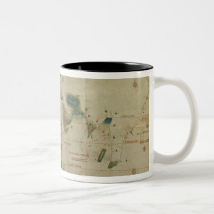 Caneca De Café Em Dois Tons Mapa do mundo