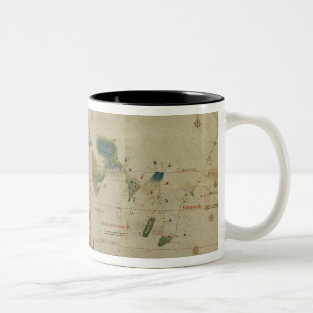 Caneca De Café Em Dois Tons Mapa do mundo (Direita)