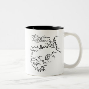 Caneca De Café Em Dois Tons Mapa do tesouro pirata