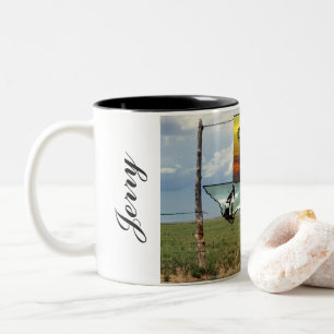 Caneca De Café Em Dois Tons Mapa do Texas Pride e imagem do estado Personaliza