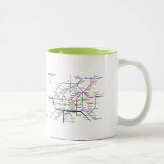 Caneca De Café Em Dois Tons Mapa do tubo de Viena