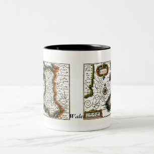 Caneca De Café Em Dois Tons Mapa e/ou bandeira de Wales