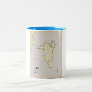 Caneca De Café Em Dois Tons Mapa Ilustrado da Irlanda