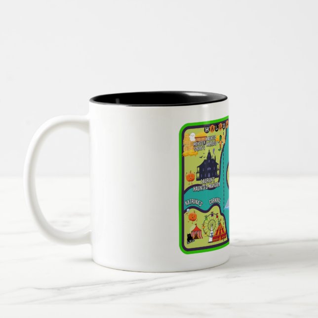 Caneca De Café Em Dois Tons Mapear Apenas Mug (Esquerda)