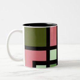 Caneca De Café Em Dois Tons mapper #5 マグカップ 抽象画 幾何学 モダン