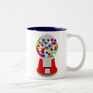 Caneca De Café Em Dois Tons Máquina de Gumball