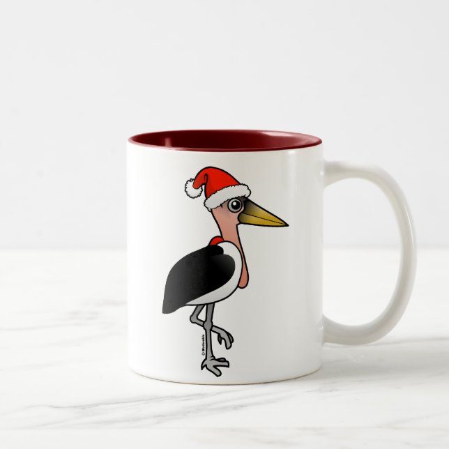 Caneca De Café Em Dois Tons Marabou Stork Papais noeis (Direita)