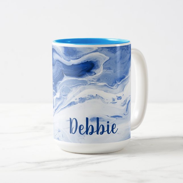 Caneca De Café Em Dois Tons Marble (Frente Esquerda)
