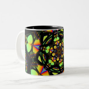 Caneca De Café Em Dois Tons Marble (série n° 6 de bolinhas)