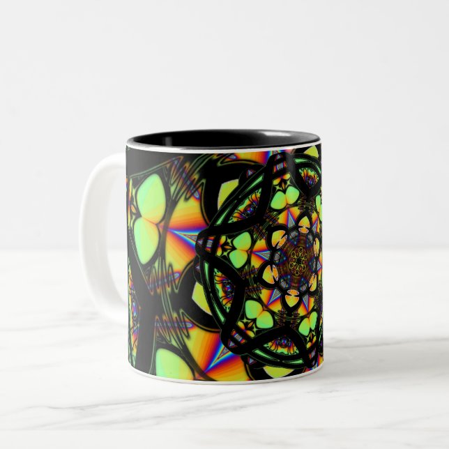 Caneca De Café Em Dois Tons Marble (série n° 6 de bolinhas) (Frente Esquerda)