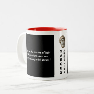 Caneca De Café Em Dois Tons Marco Aurélio Citação Personalizada Cama Filosofia