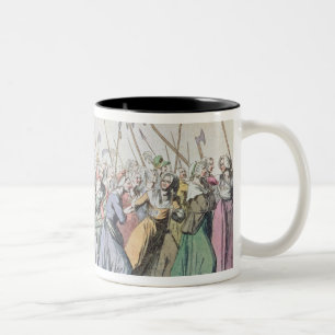 Caneca De Café Em Dois Tons Março de uma Versalhes, uma Versalhes das mulheres