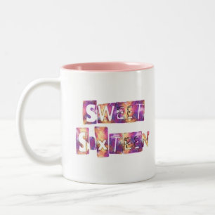 Caneca De Café Em Dois Tons Marco Real   Colagem Sweet Sixteen Roxo & C