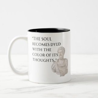 Caneca De Café Em Dois Tons Marcus Aurelius Quote Mug