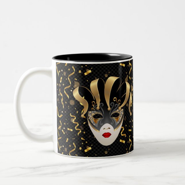 Caneca De Café Em Dois Tons Mardi Gras Coffee Mug (Esquerda)