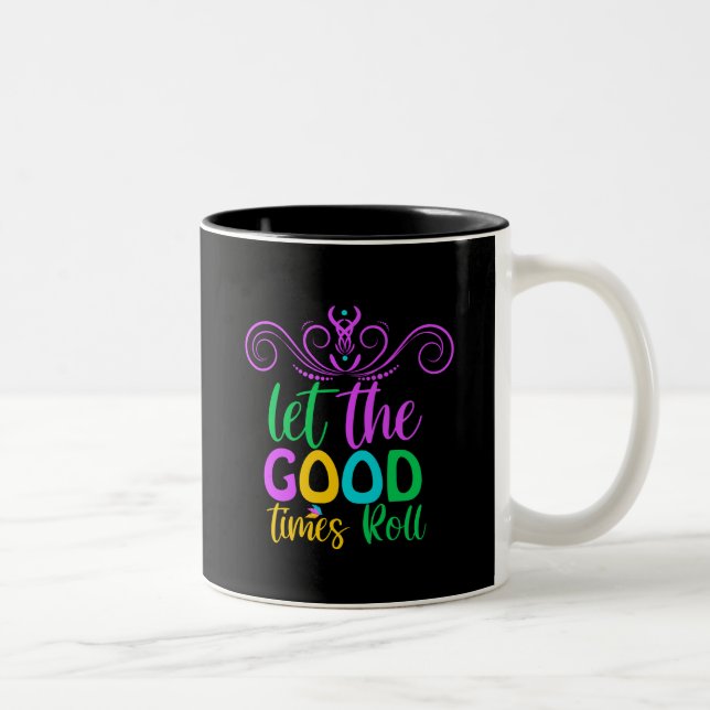 Caneca De Café Em Dois Tons Mardi Gras | Deixar Os Bons Tempos Rolar (Direita)