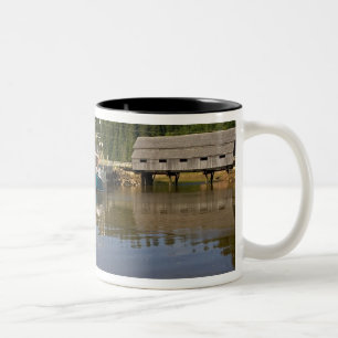 Caneca De Café Em Dois Tons Maré média na Baía de Fundy em St. Martins, New