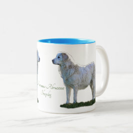 Caneca De Café Em Dois Tons Maremma Abruzzes Sheepdog