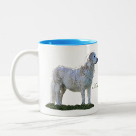 Caneca De Café Em Dois Tons Maremma Abruzzes Sheepdog