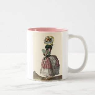 Caneca De Café Em Dois Tons Maria Antionette Black Poodle do Século 18