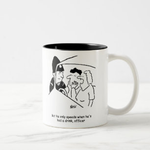 Caneca De Café Em Dois Tons Marido da Esposa é um Condutor de Bebidas