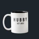 Caneca De Café Em Dois Tons Marido de 2022 Noivo Para Festa de Solteira<br><div class="desc">Engraçado, único, bonito ou pessoal, é sua escolha para a caneca de café perfeita. A parte externa da caneca apresenta uma base branca brilhante para sua foto, logotipo, padrão ou frase, enquanto a borda e o cabo são vitrificados vivamente em cor rica. Combine ou complemente a cor do seu conjunto...</div>
