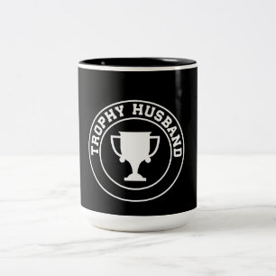 Caneca De Café Em Dois Tons Marido do troféu